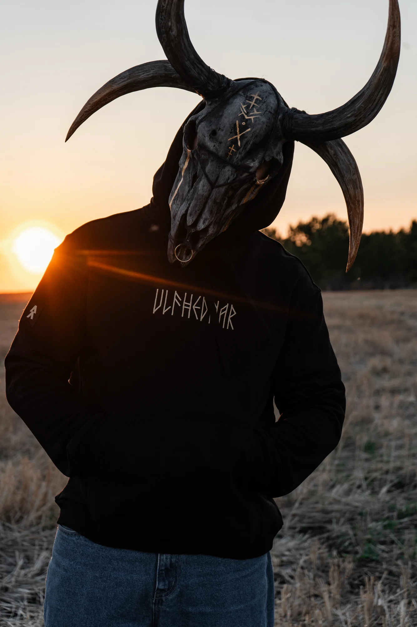 Ulfhednar Hoodie — masked campaign photograph